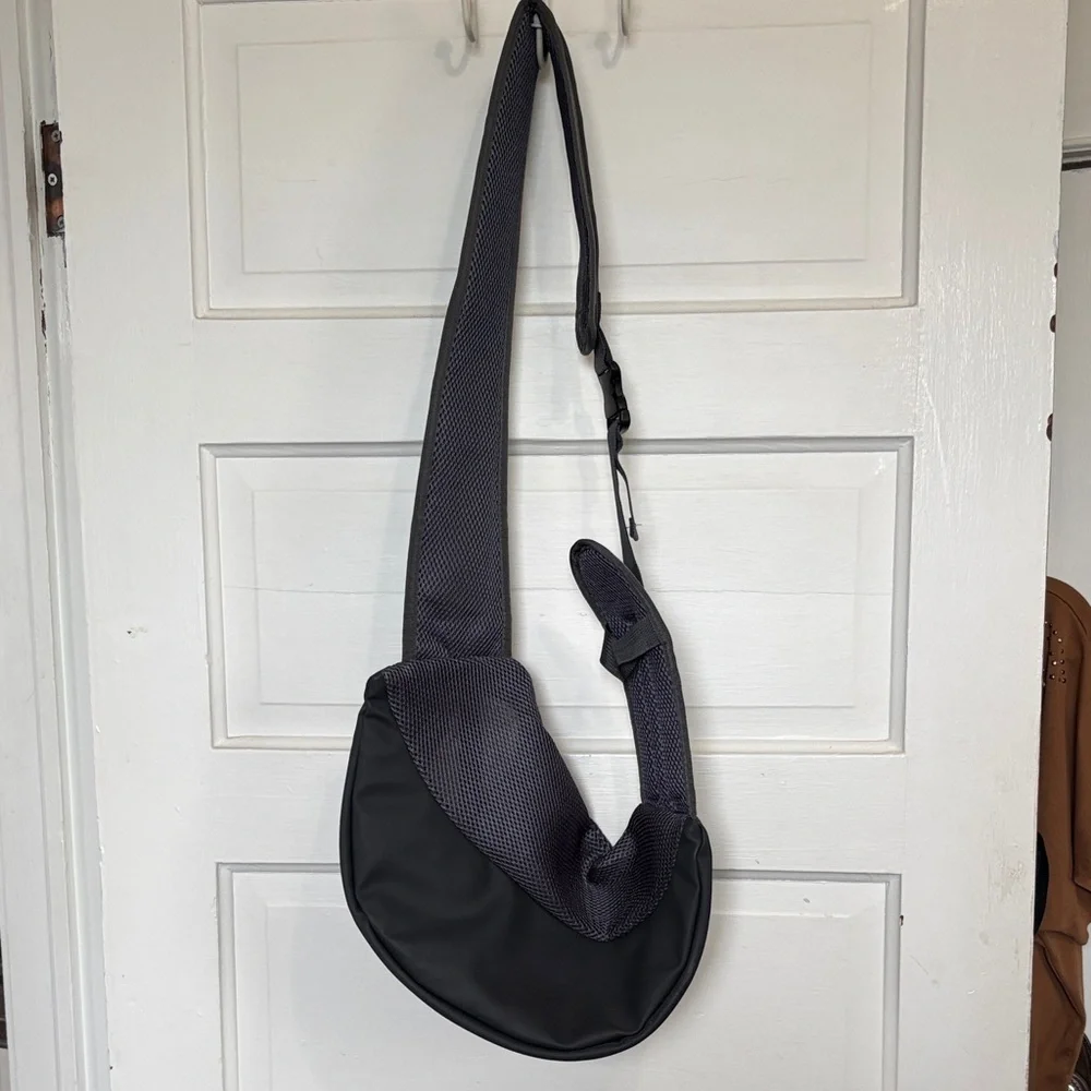 Black Small Pet Sling tote Bag Carrier